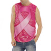 Breast Cancer Awareness Ribbon Print Men's Fitness Tank Top