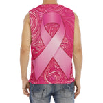 Breast Cancer Awareness Ribbon Print Men's Fitness Tank Top