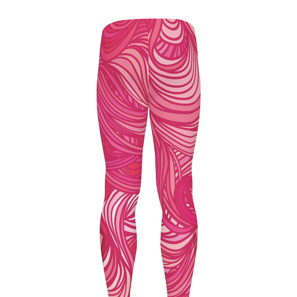 Breast Cancer Awareness Ribbon Print Men's leggings