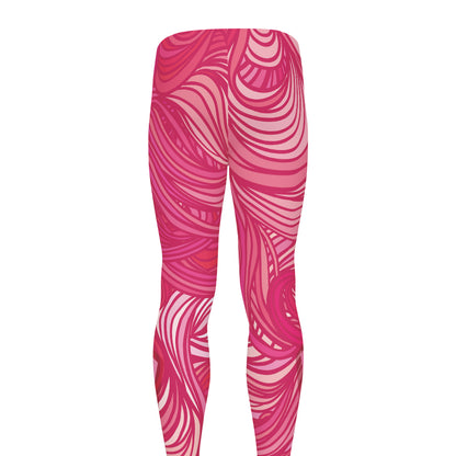 Breast Cancer Awareness Ribbon Print Men's leggings
