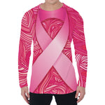 Breast Cancer Awareness Ribbon Print Men's Long Sleeve T-Shirt