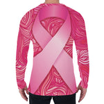 Breast Cancer Awareness Ribbon Print Men's Long Sleeve T-Shirt
