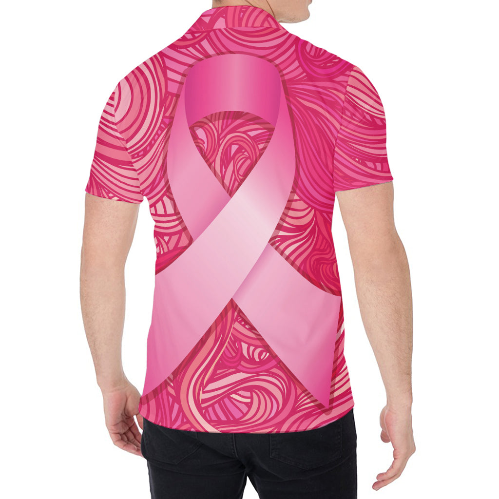 Breast Cancer Awareness Ribbon Print Men's Shirt