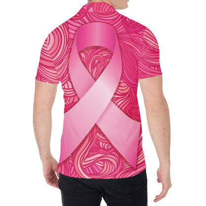 Breast Cancer Awareness Ribbon Print Men's Shirt