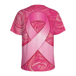 Breast Cancer Awareness Ribbon Print Men's Sports T-Shirt
