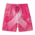 Breast Cancer Awareness Ribbon Print Men's Swim Trunks