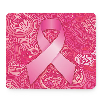 Breast Cancer Awareness Ribbon Print Mouse Pad