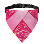 Breast Cancer Awareness Ribbon Print Over The Collar Dog Bandana