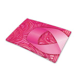 Breast Cancer Awareness Ribbon Print Pet Cooling Mat Cover
