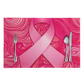 Breast Cancer Awareness Ribbon Print Placemat