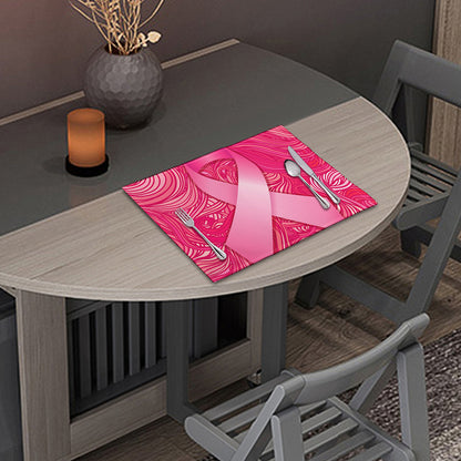 Breast Cancer Awareness Ribbon Print Placemat