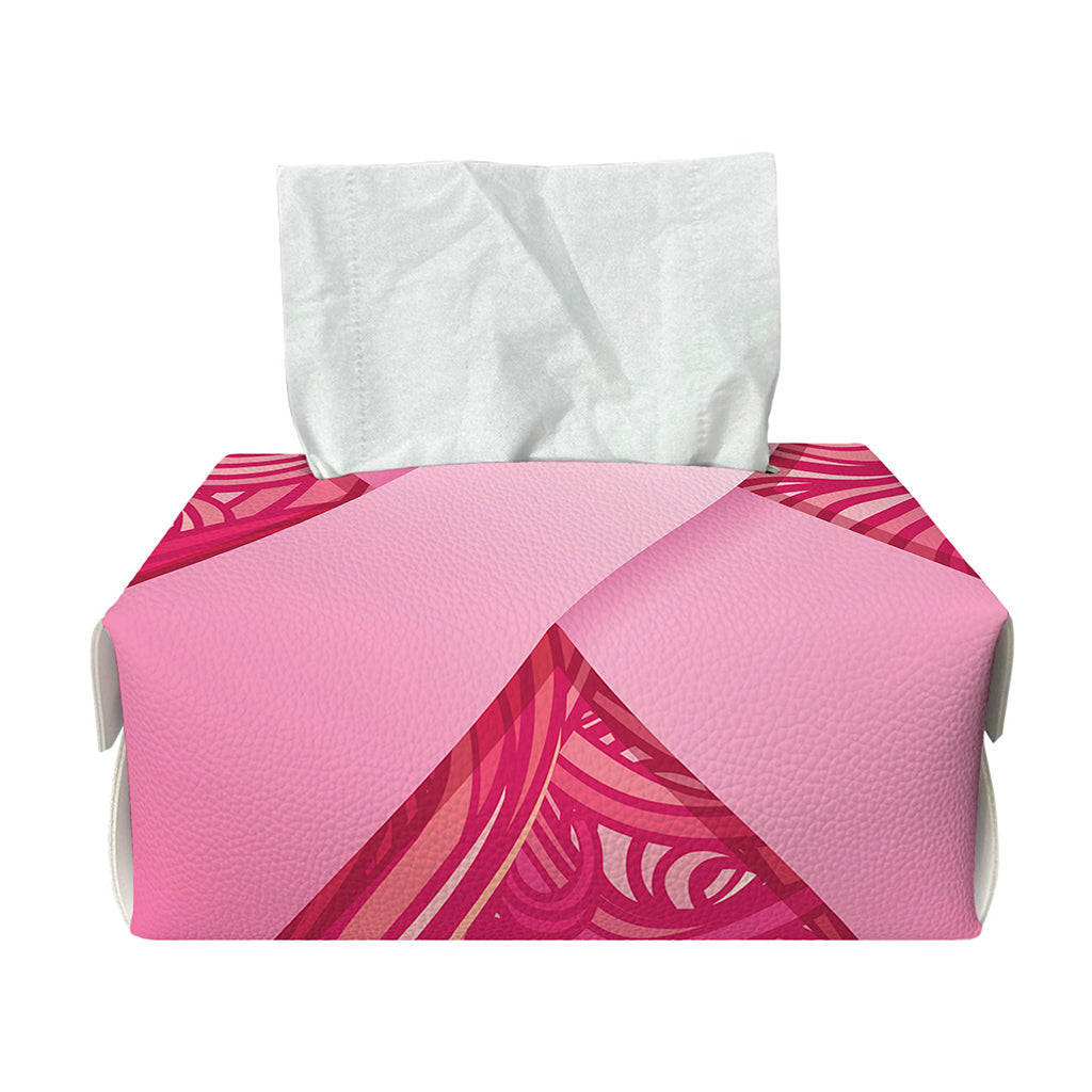 Breast Cancer Awareness Ribbon Print Rectangle Tissue Box Cover