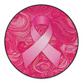 Breast Cancer Awareness Ribbon Print Round Floor Mat