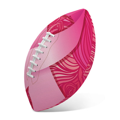 Breast Cancer Awareness Ribbon Print Rugby Ball