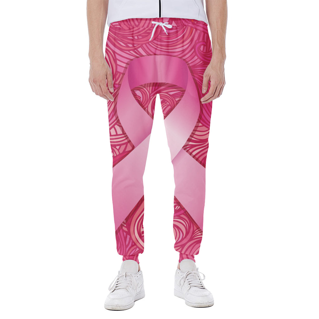 Breast Cancer Awareness Ribbon Print Scuba Joggers