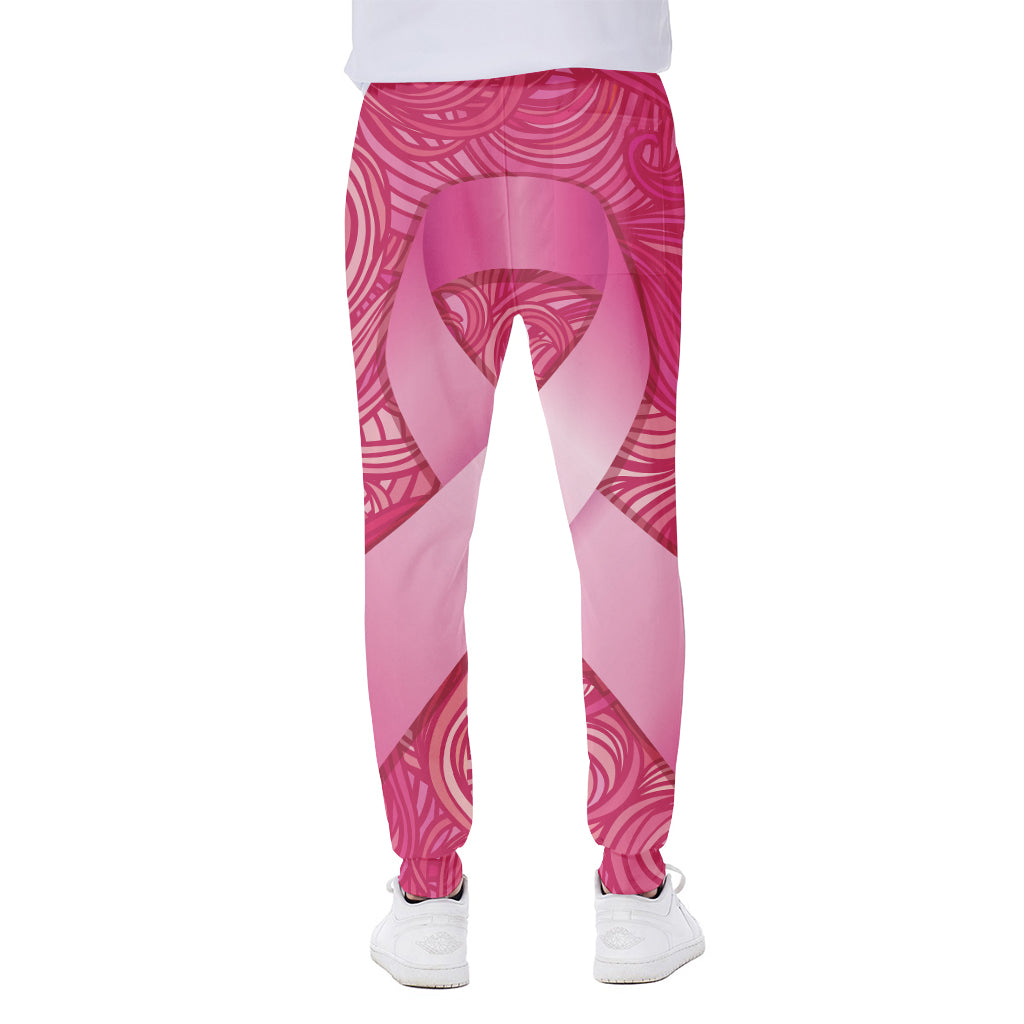 Breast Cancer Awareness Ribbon Print Scuba Joggers