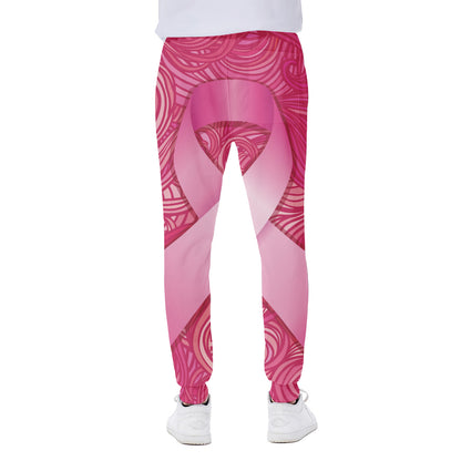 Breast Cancer Awareness Ribbon Print Scuba Joggers