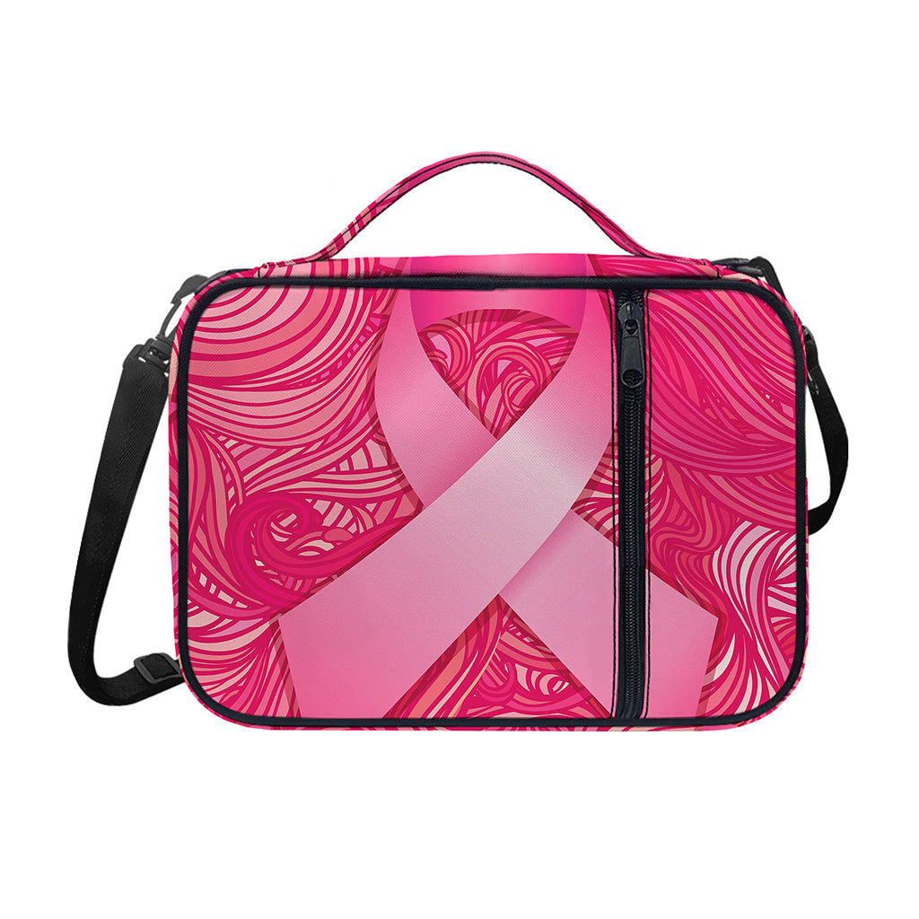 Breast Cancer Awareness Ribbon Print Shoulder Strap Bible Bag