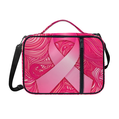 Breast Cancer Awareness Ribbon Print Shoulder Strap Bible Bag