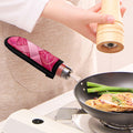Breast Cancer Awareness Ribbon Print Skillet Handle Cover