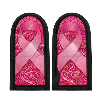 Breast Cancer Awareness Ribbon Print Skillet Handle Cover