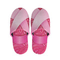 Breast Cancer Awareness Ribbon Print Slippers
