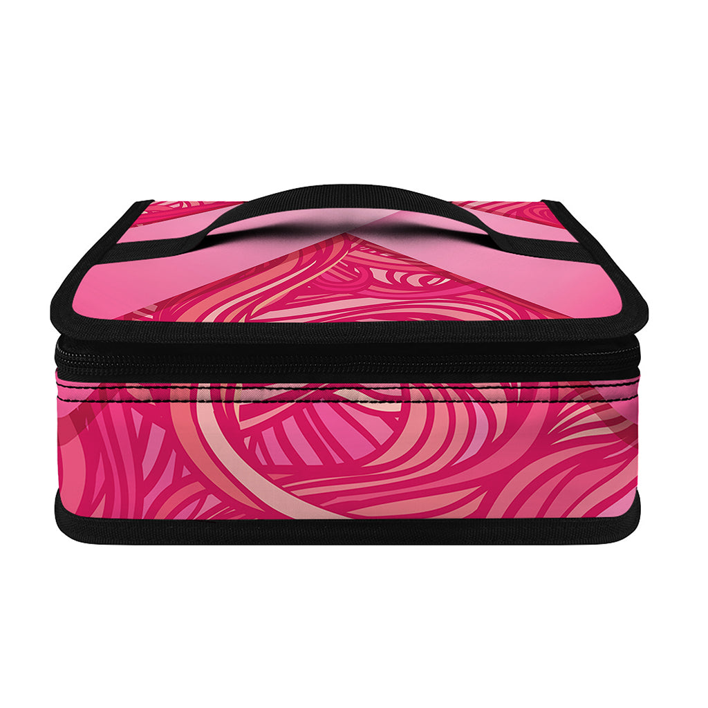 Breast Cancer Awareness Ribbon Print Small Lunch Bag