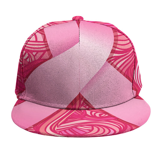 Breast Cancer Awareness Ribbon Print Snapback Cap