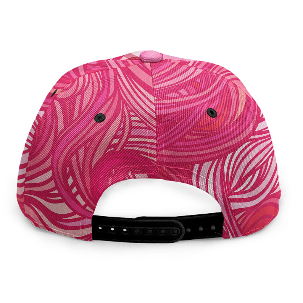 Breast Cancer Awareness Ribbon Print Snapback Cap