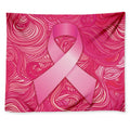 Breast Cancer Awareness Ribbon Print Tapestry