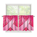 Breast Cancer Awareness Ribbon Print Tier Curtains