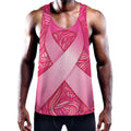 Breast Cancer Awareness Ribbon Print Men's Workout Tank Top