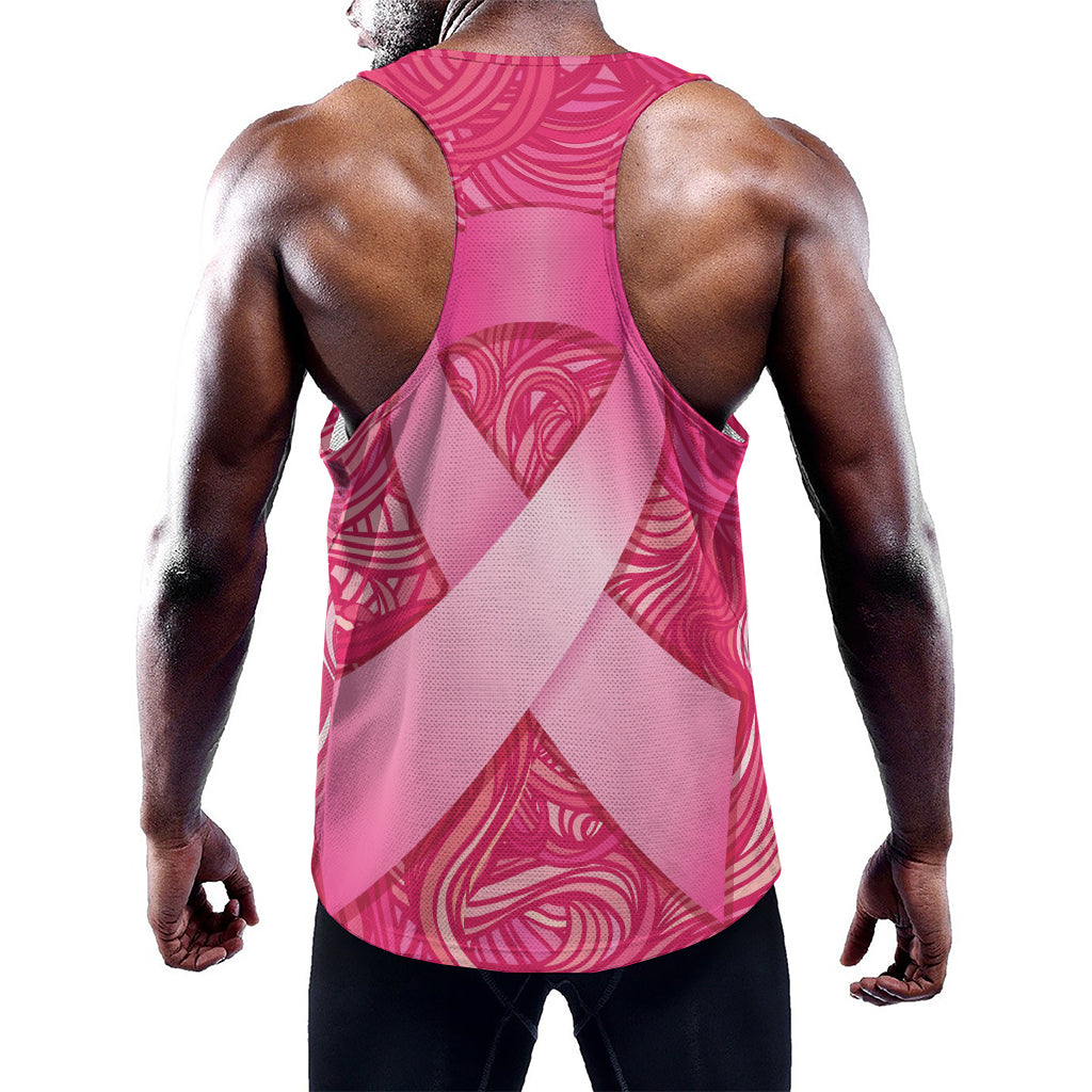 Breast Cancer Awareness Ribbon Print Training Tank Top