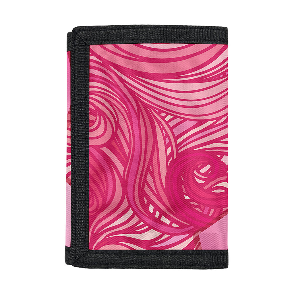 Breast Cancer Awareness Ribbon Print Trifold Wallet