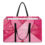 Breast Cancer Awareness Ribbon Print Utility Tote Bag