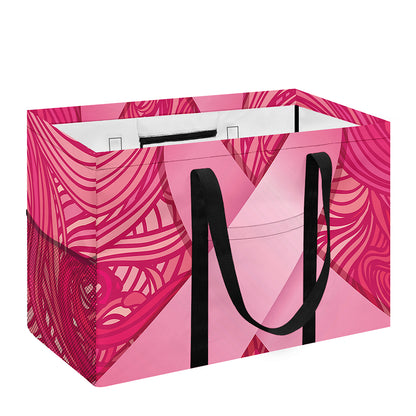 Breast Cancer Awareness Ribbon Print Utility Tote Bag