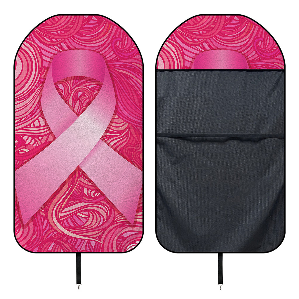 Breast Cancer Awareness Ribbon Print Waterproof Car Seat Cover