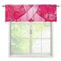 Breast Cancer Awareness Ribbon Print Window Valance