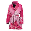 Breast Cancer Awareness Ribbon Print Women's Bathrobe