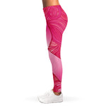 Breast Cancer Awareness Ribbon Print Women's Leggings