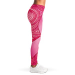 Breast Cancer Awareness Ribbon Print Women's Leggings