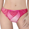 Breast Cancer Awareness Ribbon Print Women's Thong