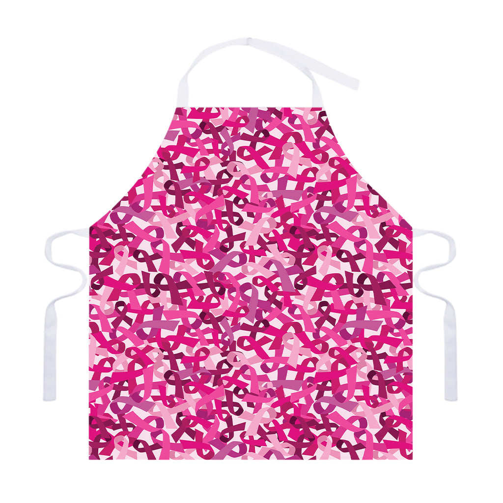 Breast Cancer Awareness Symbol Print Adjustable Apron