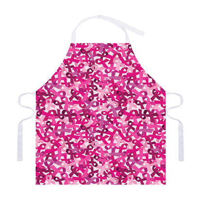 Breast Cancer Awareness Symbol Print Adjustable Apron