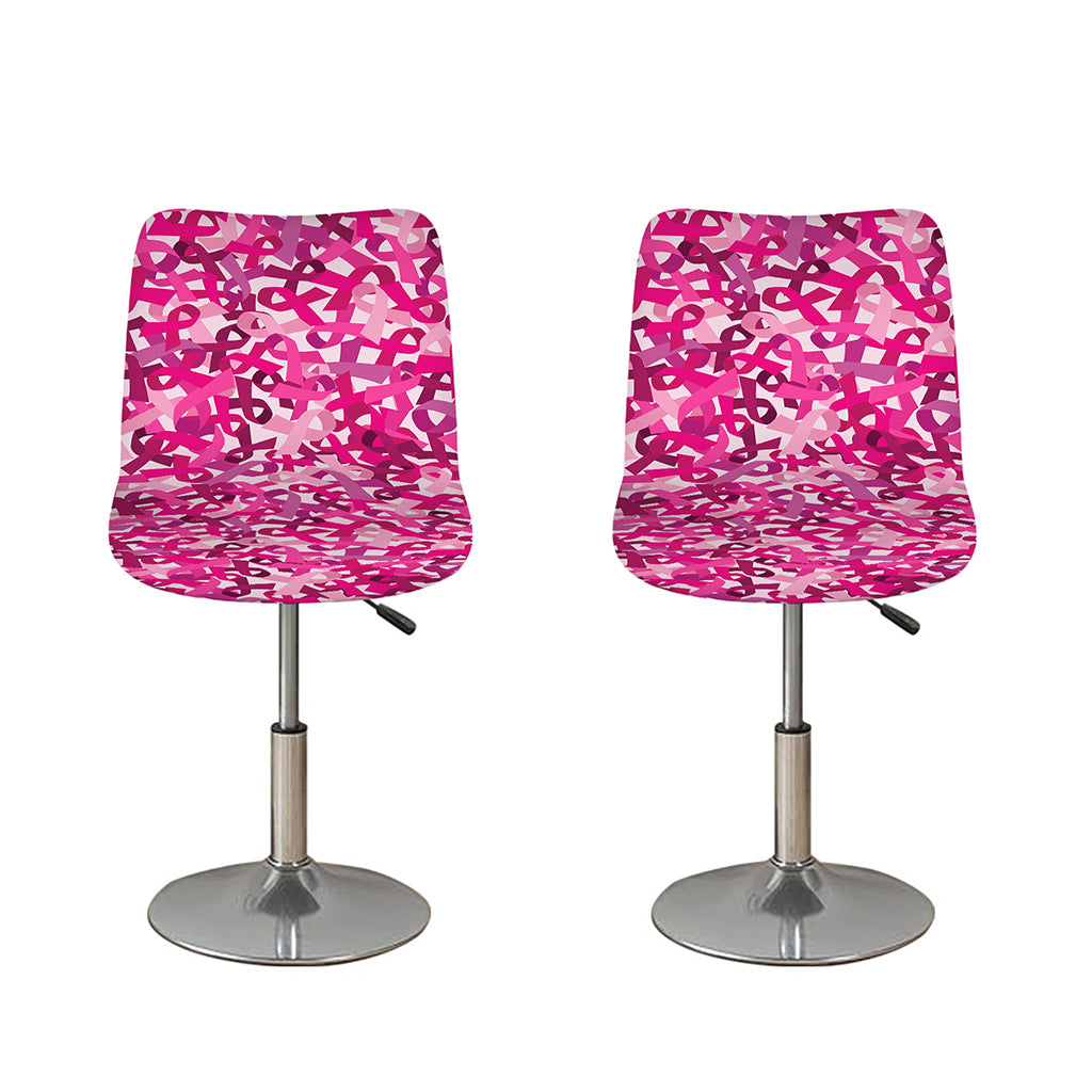 Breast Cancer Awareness Symbol Print Bar Stool Covers
