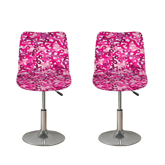 Breast Cancer Awareness Symbol Print Bar Stool Covers