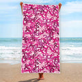 Breast Cancer Awareness Symbol Print Beach Towel