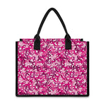 Breast Cancer Awareness Symbol Print Canvas Tote Bag