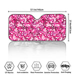 Breast Cancer Awareness Symbol Print Car Windshield Sun Shade