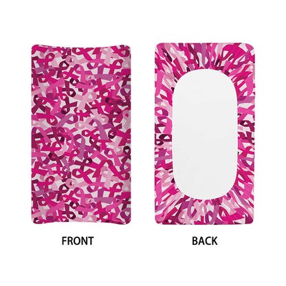 Breast Cancer Awareness Symbol Print Changing Pad Cover